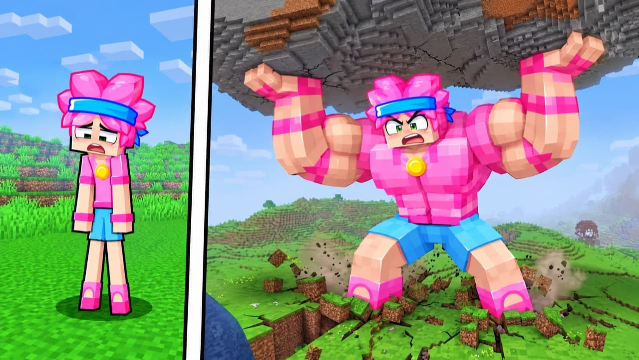 Minecraft, But Every Second I Get Stronger